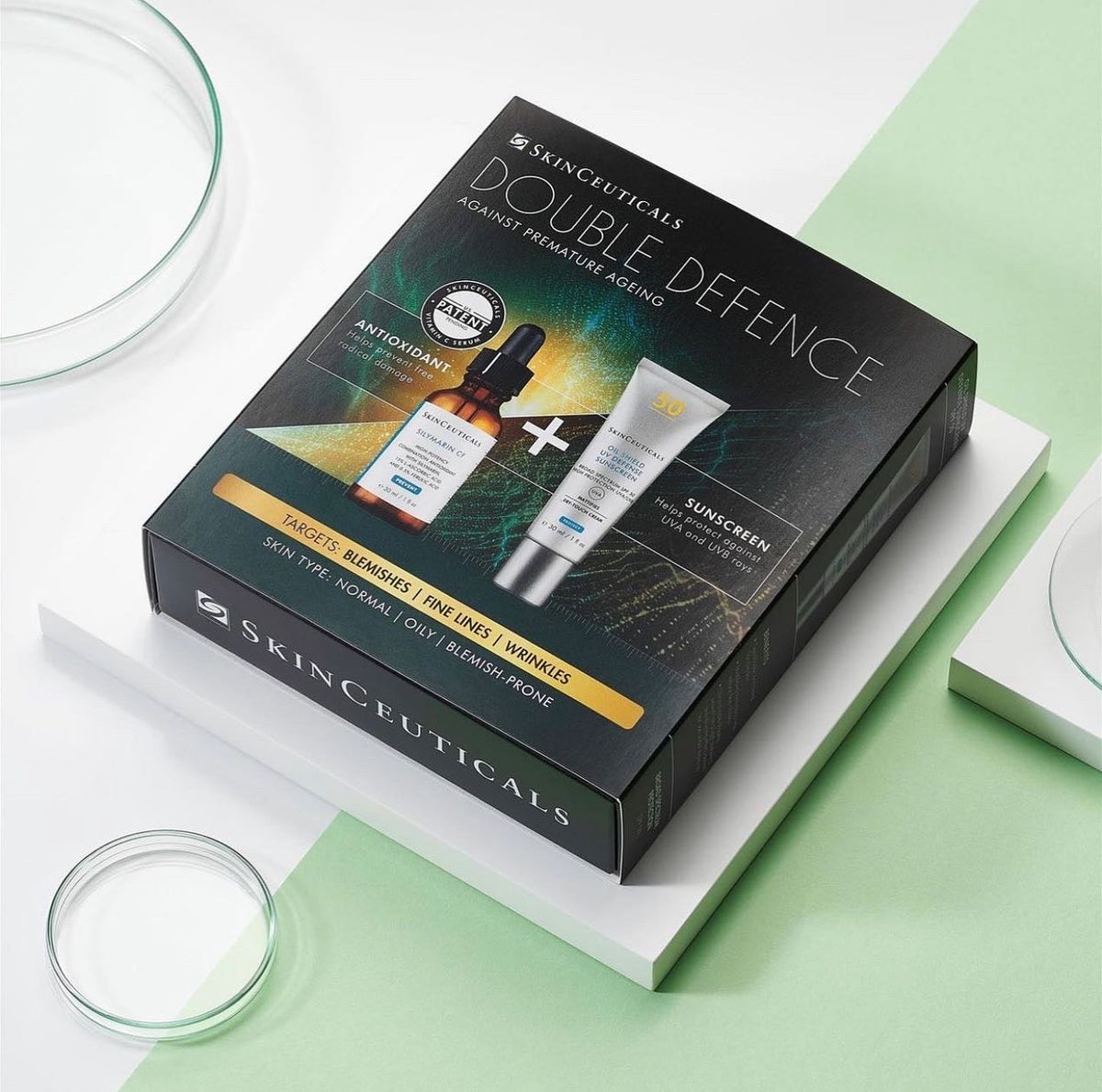 SkinCeuticals Silymarin CF Double Defence Kit for Oily/Blemish Prone Skin (FREE SPF save €55)
