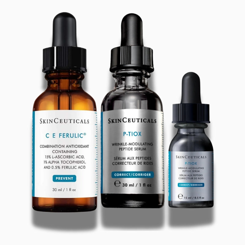 SkinCeuticals CE Ferulic 30ml + P-Tiox 30ml + P-Tiox 15ml FREE Trio Bundle