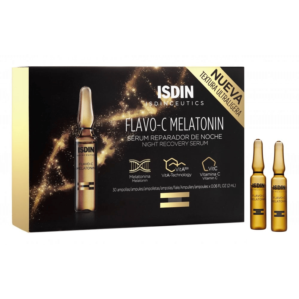 ISDINceutics Flavo-C Melatonin Night Recovery Serum x10 Ampoules