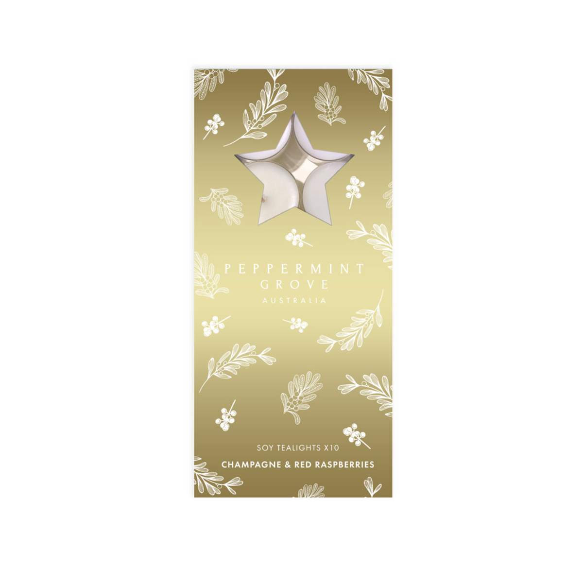 Peppermint Grove Champagne & Red Raspberries Tealight Set