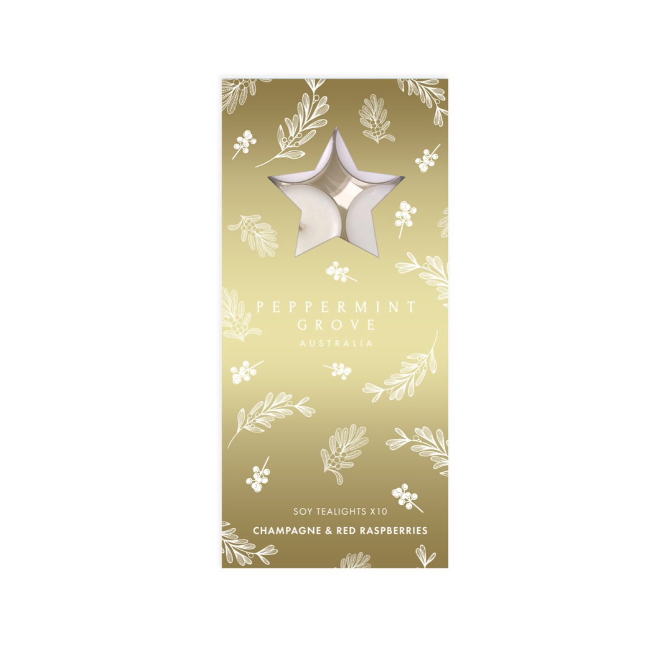 Peppermint Grove Champagne & Red Raspberries Tealight Set