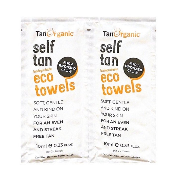 TAN ORGANIC SELF TAN ECO TOWELS 2 X 10ML