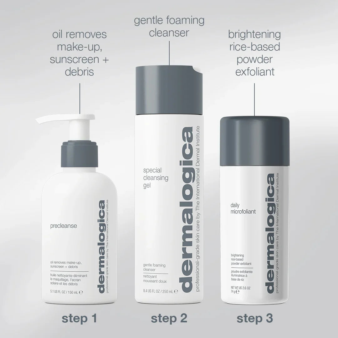 Dermalogica Expert Cleanse + Glow Gift Set (3 Full-Sizes)