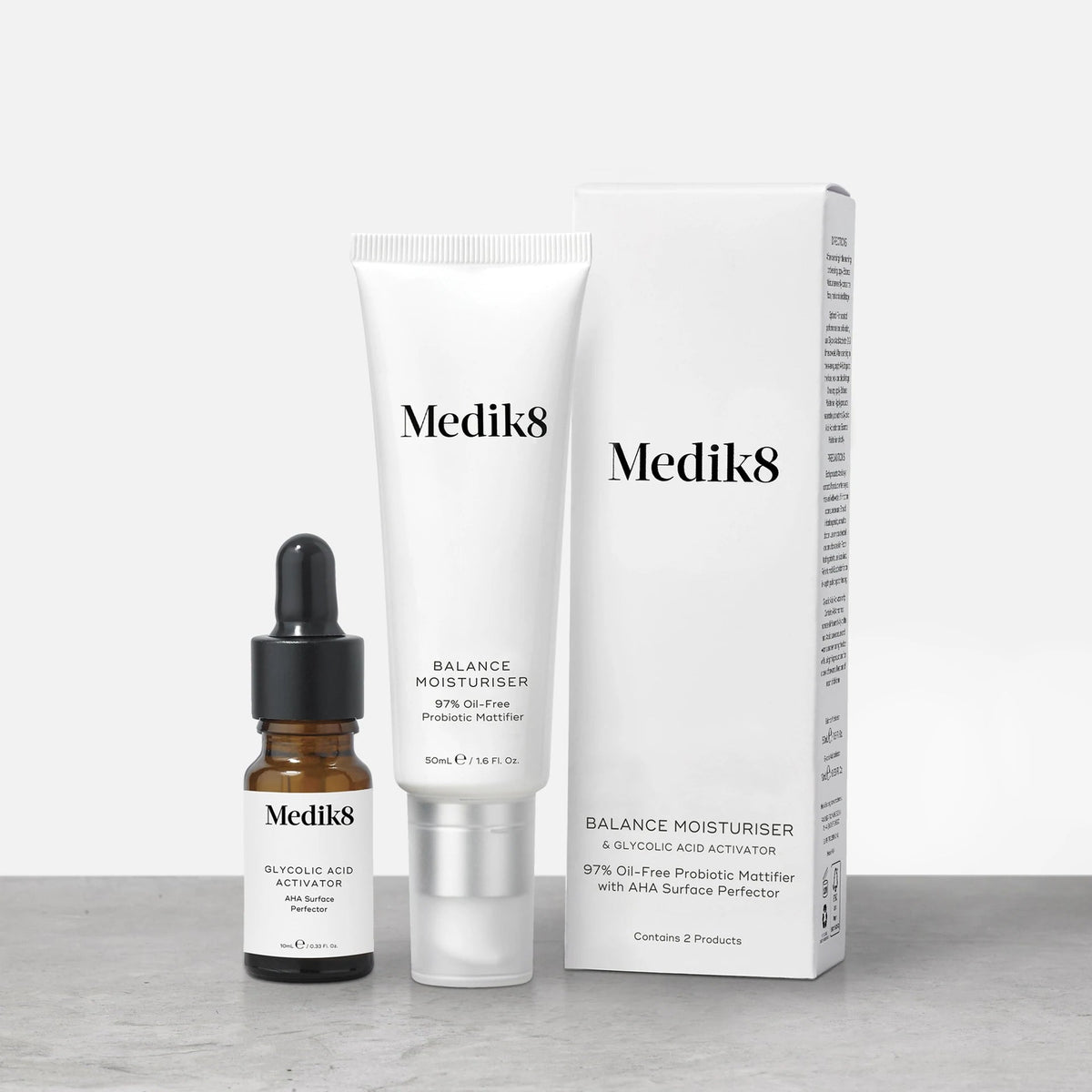 Medik8 Balance Moisturiser & Glycolic Acid Activator 50ml