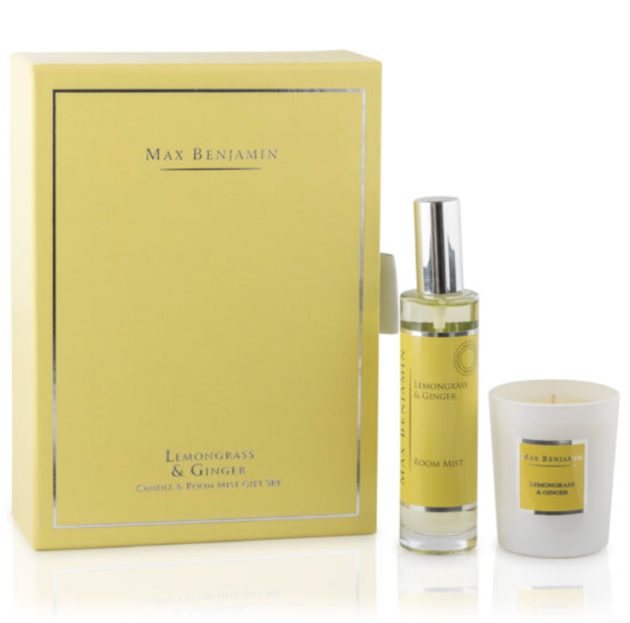 Max Benjamin Lemongrass & Ginger Candle & Room Mist Gift Set