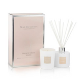 Max Benjamin French Linen Water Luxury Natural Candle & Diffuser Gift Set